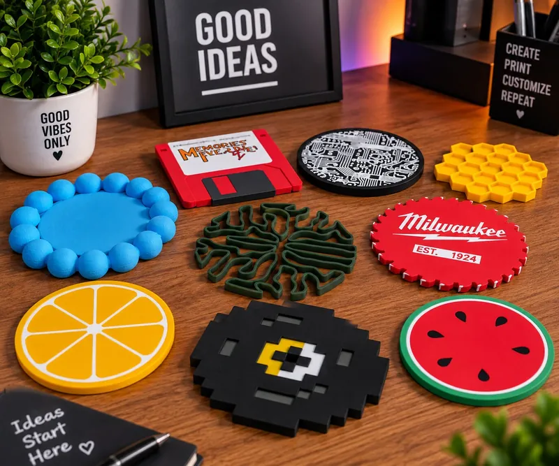 3D printed coasters
